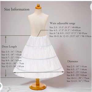 Toddler Girl - 3 Hoop Petticoat - Never Worn